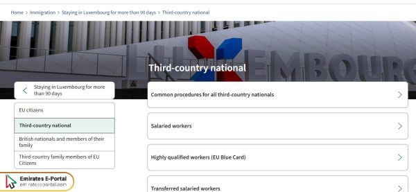 Steps to apply for Long stay Luxembourg Work Visa from UAE