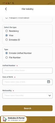 Steps to check Visa validity through ICP application