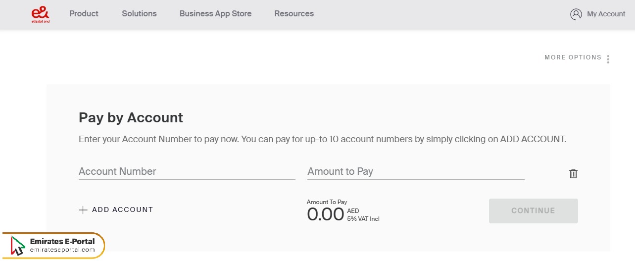 Etisalat Quick Pay - Emirates E-Portal