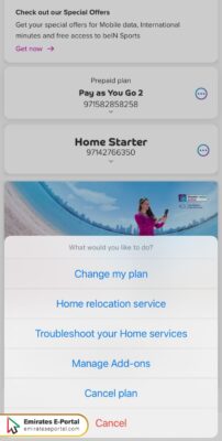 How to Cancel Du Home Internet by app