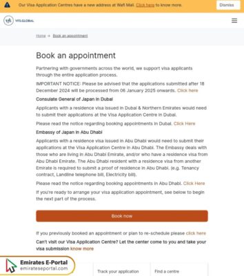 Japan Visa Appointment in Dubai Steps