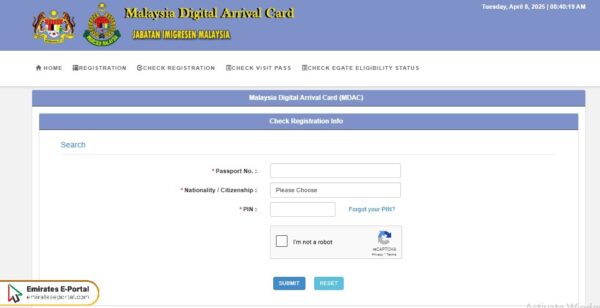 Malaysia Digital Arrival Card