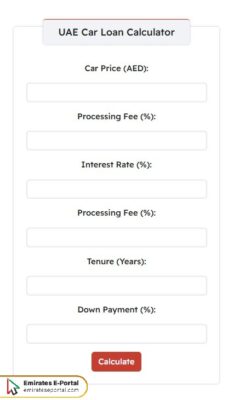 How to use UAE Car Loan Calculator